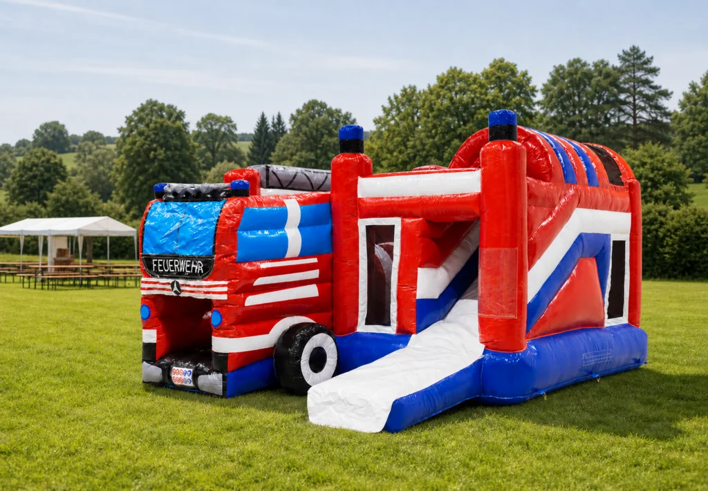 Feuerwehr-Hüpfburg von Jump4Fun – Produktansicht